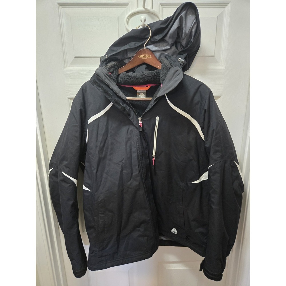 Vintage Nike ACG 3 In 1 Parka Jacket Hood Full Zip Womens X-Large Black Winter